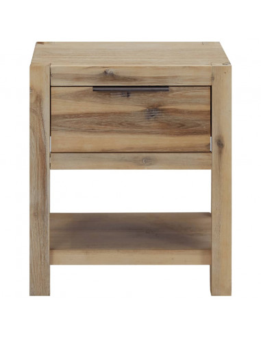 Comodini con Cassetti 2 pz 40x30x48 cm Legno Massello di Acacia