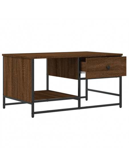 Tavolino Salotto Rovere Marrone 85,5x51x45 cm Legno Multistrato