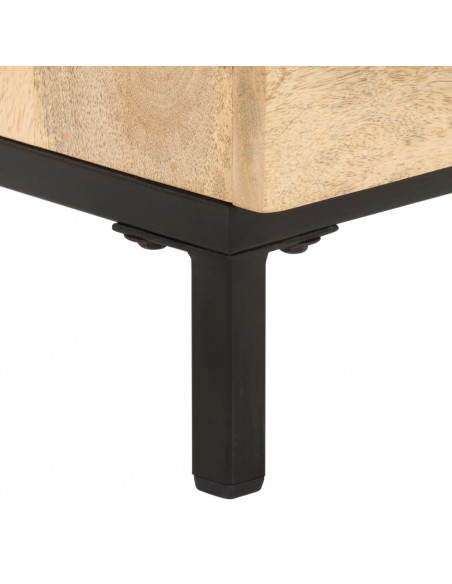 Comodino 40x30x51 cm in Legno Massello di Mango