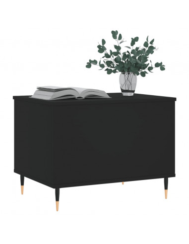 Tavolino da Salotto Nero 60x44,5x45 cm in Legno Multistrato