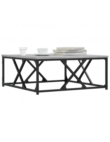 Tavolino da Salotto Grigio Sonoma 70x70x30 cm Legno Multistrato