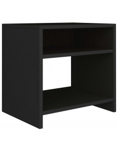 Comodino Nero 40x30x40 cm in Legno Multistrato 2