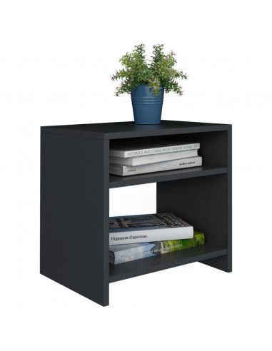 Comodino Nero 40x30x40 cm in Legno Multistrato