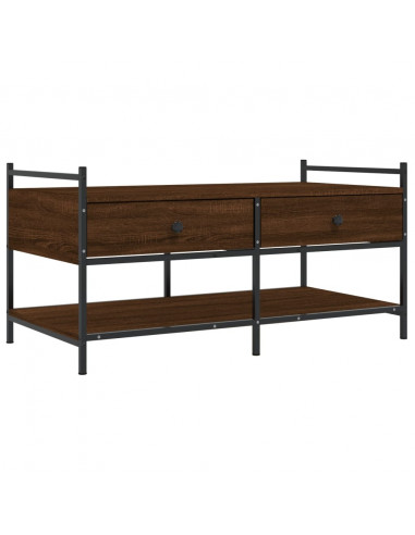 Tavolino da Salotto Rovere Marrone 99x50x50cm Legno Multistrato