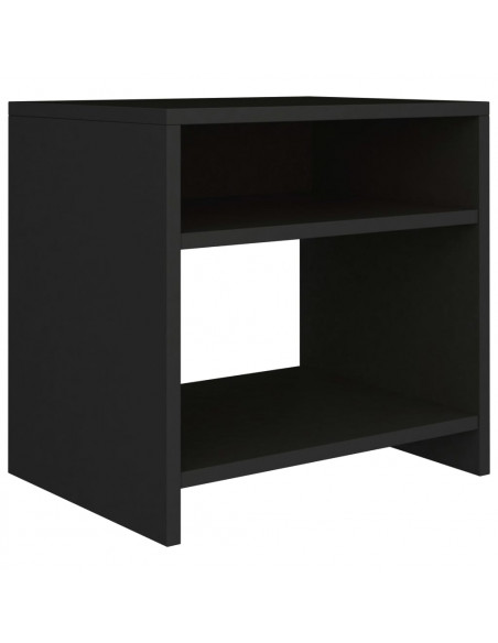 Comodini Neri 2 pz 40x30x40 cm in Legno Multistrato