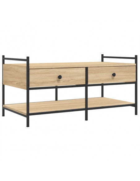 Tavolino da Salotto Rovere Sonoma 99x50x50cm Legno Multistrato