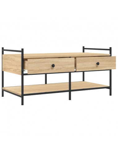 Tavolino da Salotto Rovere Sonoma 99x50x50cm Legno Multistrato