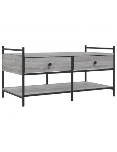 Tavolino da Salotto Grigio Sonoma 99x50x50 cm Legno Multistrato