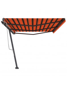 Tenda da Sole Autoportante Manuale 600x300 cm Arancione Marrone 2