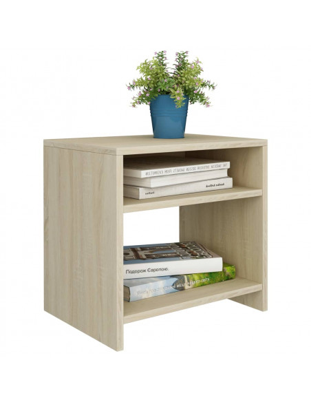 Comodini Rovere Sonoma 2 pz 40x30x40 cm in Legno Multistrato