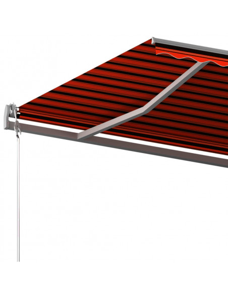 Tenda da Sole Autoportante Manuale 600x300 cm Arancione Marrone