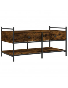 Tavolino da Salotto Rovere Fumo 99x50x50cm in Legno Multistrato 2