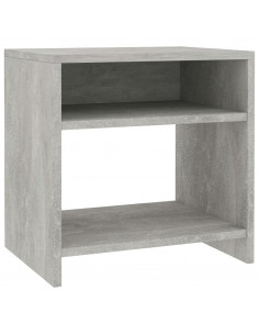 Comodino Grigio Cemento 40x30x40 cm in Legno Multistrato 2