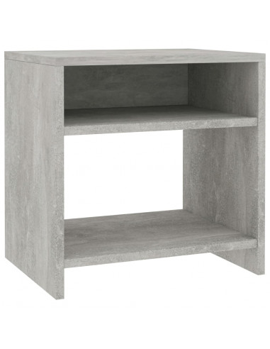 Comodino Grigio Cemento 40x30x40 cm in Legno Multistrato