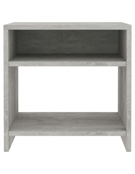Comodino Grigio Cemento 40x30x40 cm in Legno Multistrato