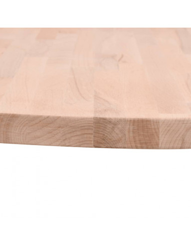 Piano per Tavolo Ø30x2,5 cm Rotondo in Legno Massello di Faggio