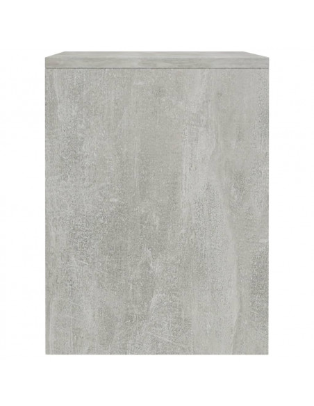 Comodino Grigio Cemento 40x30x40 cm in Legno Multistrato