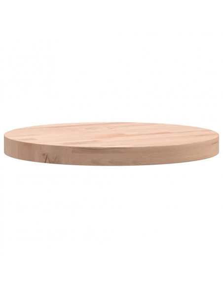 Piano per Tavolo Ø30x2,5 cm Rotondo in Legno Massello di Faggio