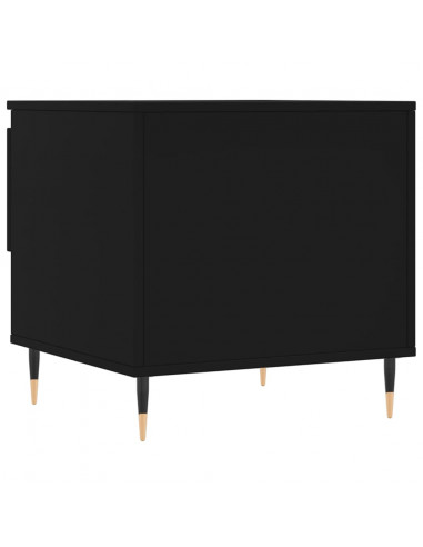 Tavolino da Salotto Nero 50x46x50 cm in Legno Multistrato