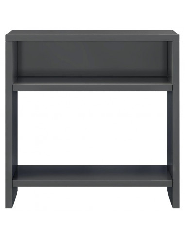 Comodino Grigio Lucido 40x30x40 cm in Legno Multistrato