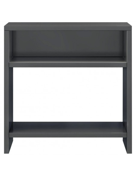 Comodino Grigio Lucido 40x30x40 cm in Legno Multistrato