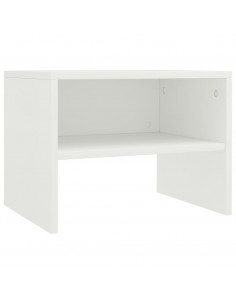 Comodino Bianco 40x30x30 cm Legno Ingegnerizzato 2