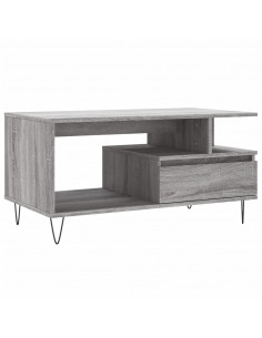 Tavolino da Salotto Grigio Sonoma 90x49x45 cm Legno Multistrato 2