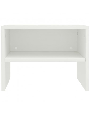 Comodino Bianco 40x30x30 cm Legno Ingegnerizzato