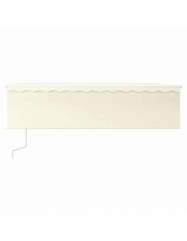 Tenda Automatica con Parasole Sensore Vento e LED 5x3 m Crema