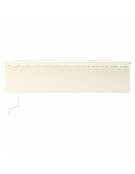 Tenda Automatica con Parasole Sensore Vento e LED 5x3 m Crema