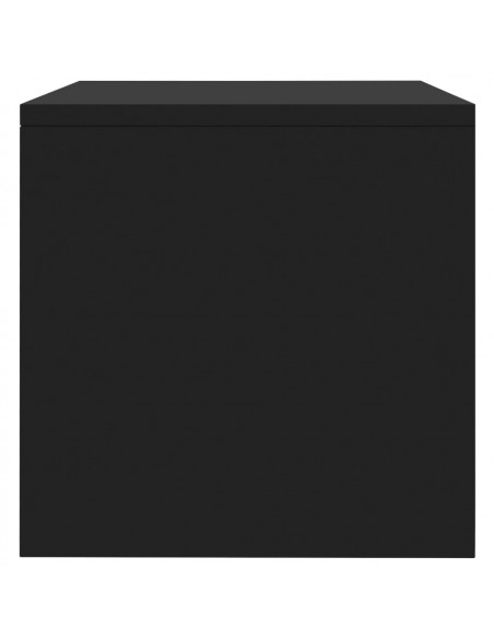 Comodino Nero 40x30x30 cm in Legno Multistrato
