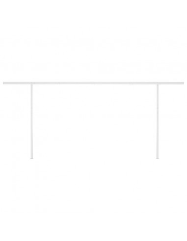 Tenda Automatica con Sensore Vento LED 5x3 m Gialla e Bianca