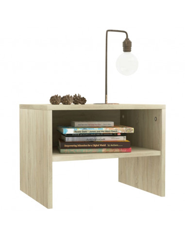 Comodino Rovere Sonoma 40x30x30 cm in Legno Multistrato