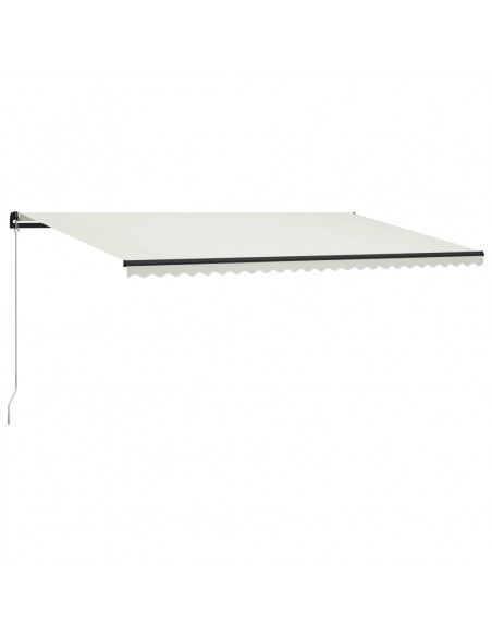 Tenda da Sole Retrattile Manuale con LED 600x300 cm Crema