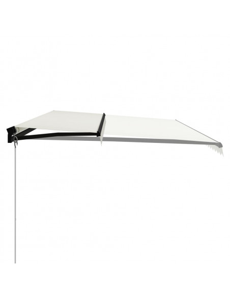 Tenda da Sole Retrattile Manuale con LED 600x300 cm Crema