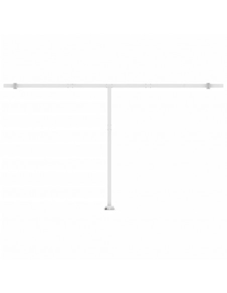 Tenda Automatica con Sensore Vento e LED 500x300 cm Blu Bianca
