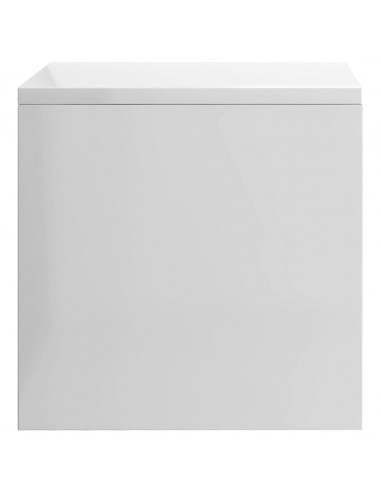 Comodino Bianco Lucido 40x30x30 cm in Legno Multistrato