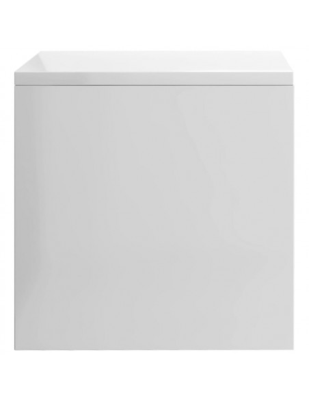 Comodino Bianco Lucido 40x30x30 cm in Legno Multistrato