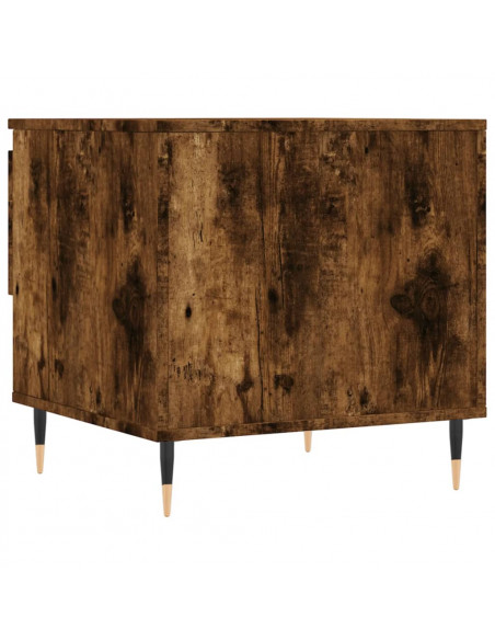 Tavolino da Salotto Rovere Fumo 50x46x50cm in Legno Multistrato