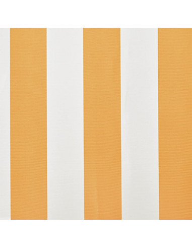 Tenda Parasole Tela Giallo e Bianco 4x3m (Telaio non Incluso)