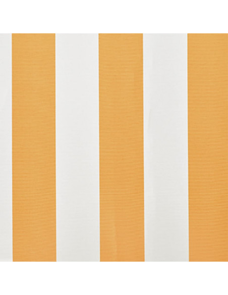 Tenda Parasole Tela Giallo e Bianco 4x3m (Telaio non Incluso)