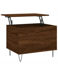 Tavolino Salotto Rovere Marrone 60x44,5x45 cm Legno Multistrato 2
