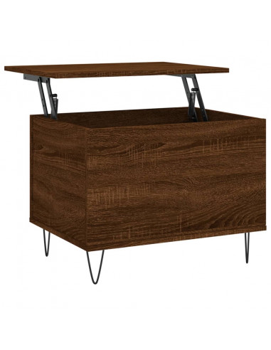 Tavolino Salotto Rovere Marrone 60x44,5x45 cm Legno Multistrato
