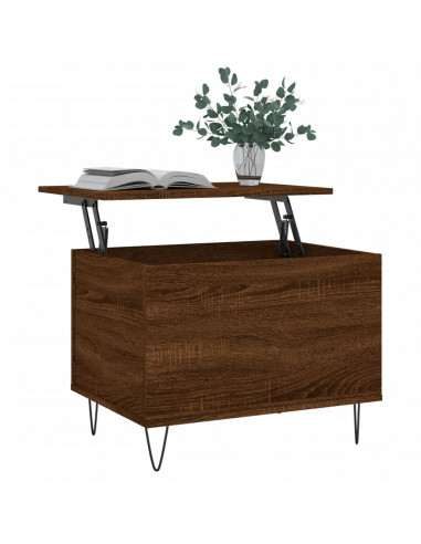 Tavolino Salotto Rovere Marrone 60x44,5x45 cm Legno Multistrato