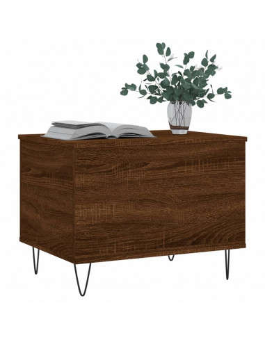 Tavolino Salotto Rovere Marrone 60x44,5x45 cm Legno Multistrato