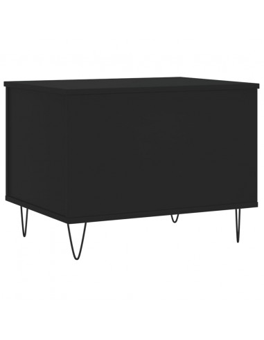 Tavolino da Salotto Nero 60x44,5x45 cm in Legno Multistrato