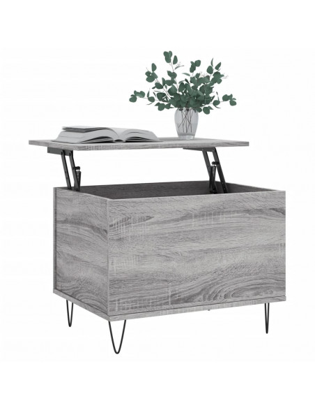 Tavolino Salotto Grigio Sonoma 60x44,5x45 cm Legno Multistrato