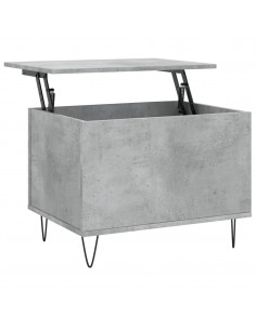 Tavolino Salotto Grigio Cemento 60x44,5x45 cm Legno Multistrato 2