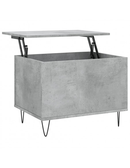 Tavolino Salotto Grigio Cemento 60x44,5x45 cm Legno Multistrato