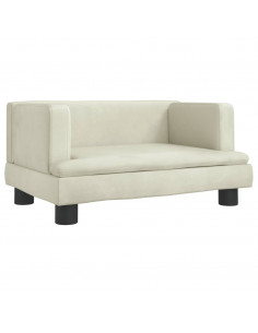 Lettino per Cani Crema 60x40x30 cm in Velluto 2